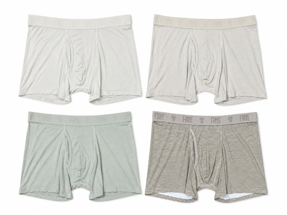 Frye 4.5 Inch Bamboo Blend Boxer Briefs 4 Pack Taupe NWT — Size Large